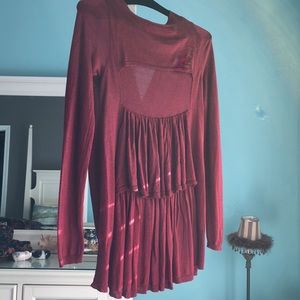Anthro ruffle back cardigan